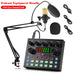 V8S Live Sound Card Podcast Bundle with Condenser Microphone and Boom Arm