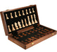 Handcrafted Folding Wooden Chess Set – 39 x 39 cm, Solid Wood Pieces