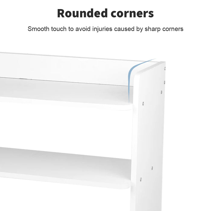 5/7/8-Tier Freestanding Shoe Rack — White MDF Organiser for Entryway