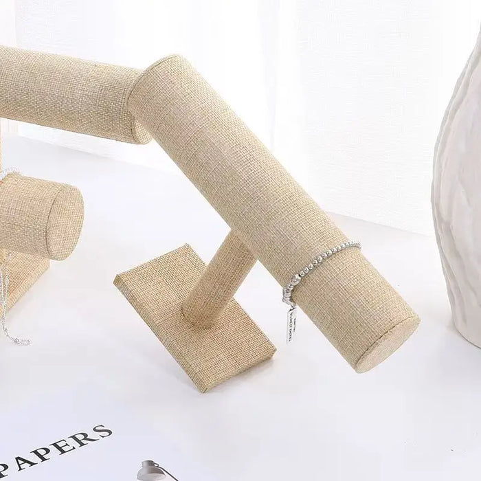 Velvet T-Bar Jewellery Display Stand – Necklace, Bracelet & Watch Holder