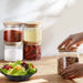 10-piece Glass Storage Jars with Bamboo Lids — Airtight Spice & Food Containers