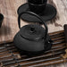 300ml Cast Iron Teapot with Stainless Steel Infuser — Black