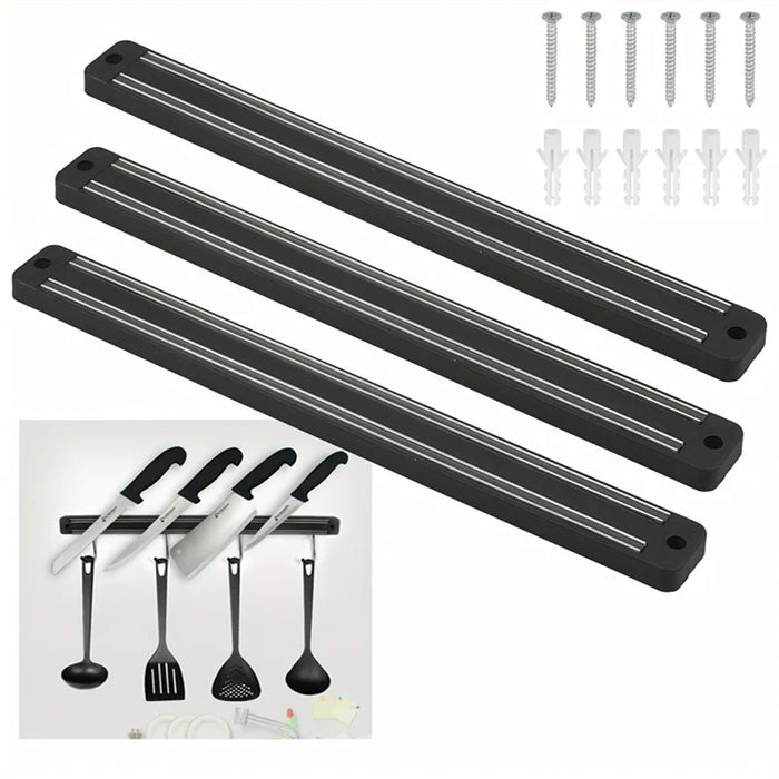 Magnetic Wall-Mounted Knife Holder — Storage Rack for Kitchen Utensils & Tools