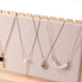 Large Wood Jewellery Display Stand — Necklace & Bracelet Rack with Faux Suede Interior