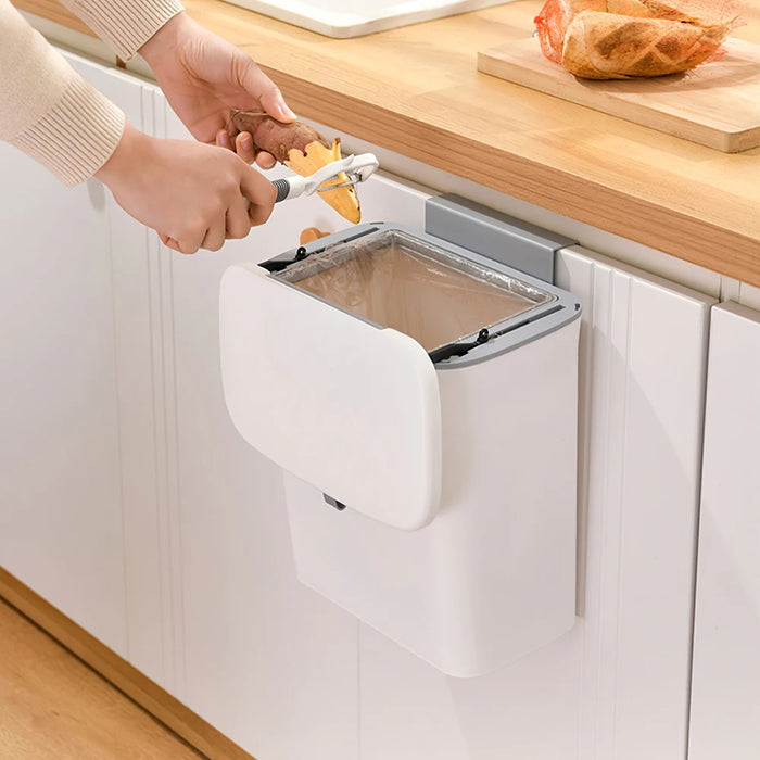 Kitchen Compost Bin — 9L Hanging Bin with Odour-Sealing Lid