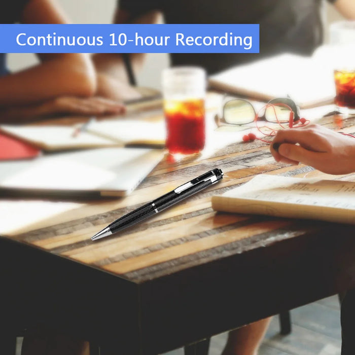 Pen-Shaped Digital Voice Recorder — 10hr, 192kbps WAV/MP3, USB U-disk