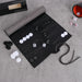 Roll-up Backgammon Set — Portable Foldable PU Leather Travel Board