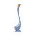 Swan-shaped Long-handle Toilet Brush with Holder — Dense Bristles, ABS (White/Blue/Black)