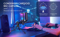 USB Condenser Gaming Microphone A6V — RGB, Pop Filter & Shock Mount