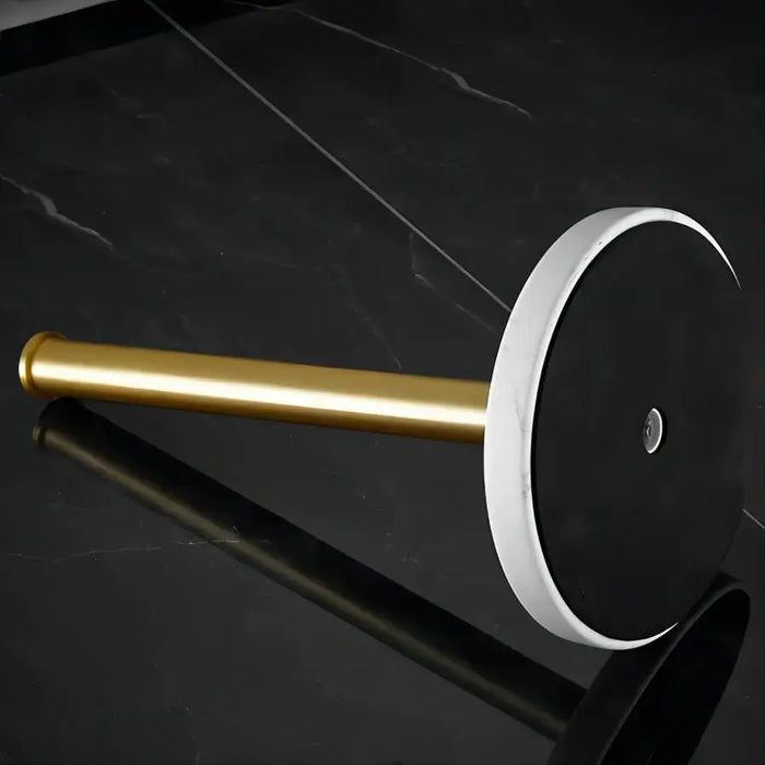 Marble Perforation‑Free Vertical Roll Paper Rack — Nail‑Free Floor Holder for Kitchen Wraps