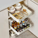 Metal Slide‑Rail Pull‑Out Cabinet Organiser with Self‑Adhesive Base
