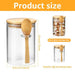 Borosilicate Glass Storage Jar with Bamboo Lid & Spoon, 620ml