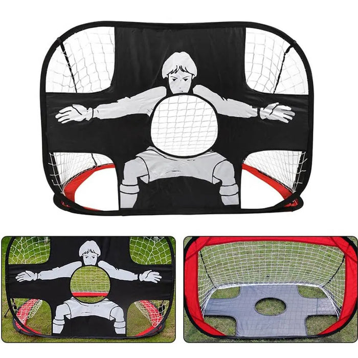Foldable Pop-up Football Goal – Nylon Target Net for Kids & Adults, Indoor & Outdoor Training