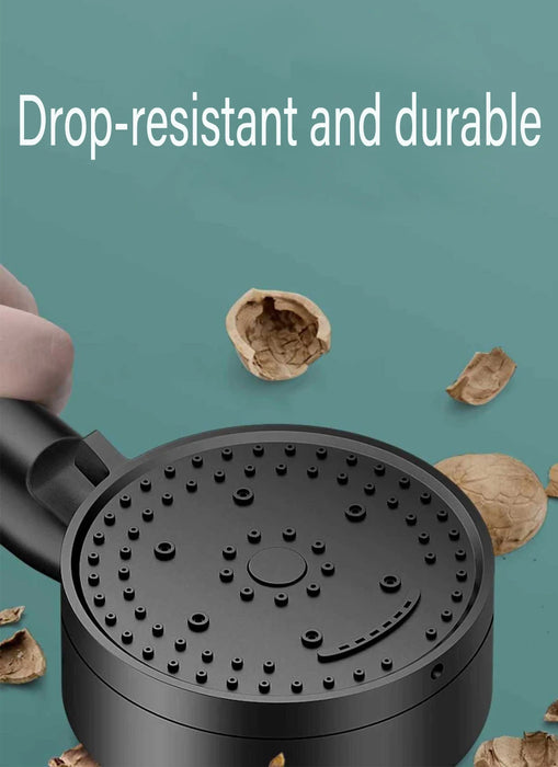 8-Mode High-Pressure Black Handheld Shower Head — Water-Saving, Fall-Resistant
