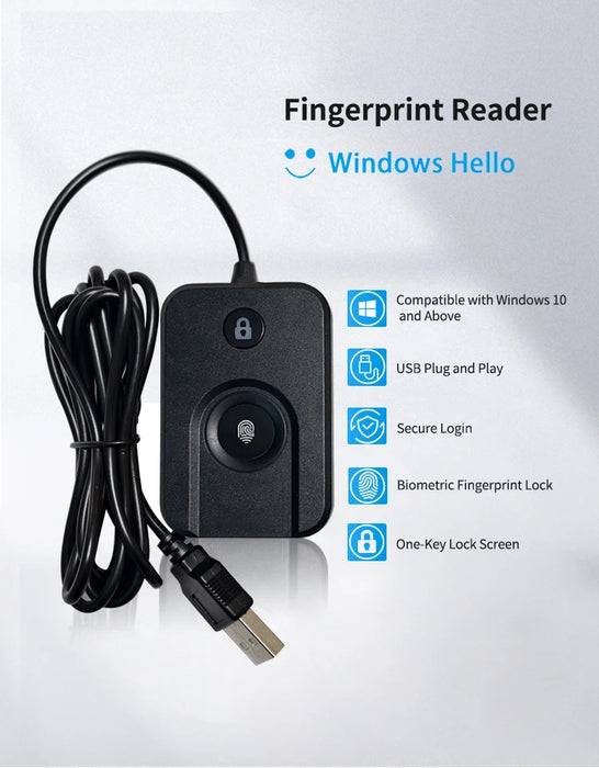 FP100-LK USB Fingerprint Reader for Windows Hello (Windows 10 & 11)