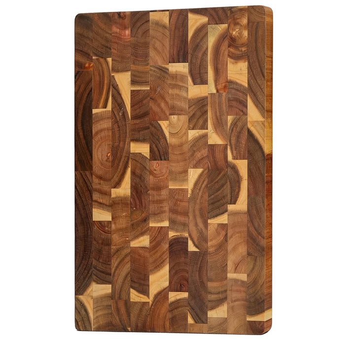 Acacia End-Grain Reversible Cutting Board — Multi‑Purpose Serving & Prep Tray, 38×28×1.8cm, 1pc