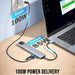 8‑in‑1 USB‑C Hub with 4K HDMI, PD 87W, USB 3.0, SD/TF Card Reader & RJ45