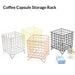 Square Coffee Pod Holder — Large Capacity Iron Capsule Storage