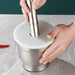 Stainless Steel Garlic Crusher with Covered Bowl — Manual Grinder for Garlic, Herbs & Spices