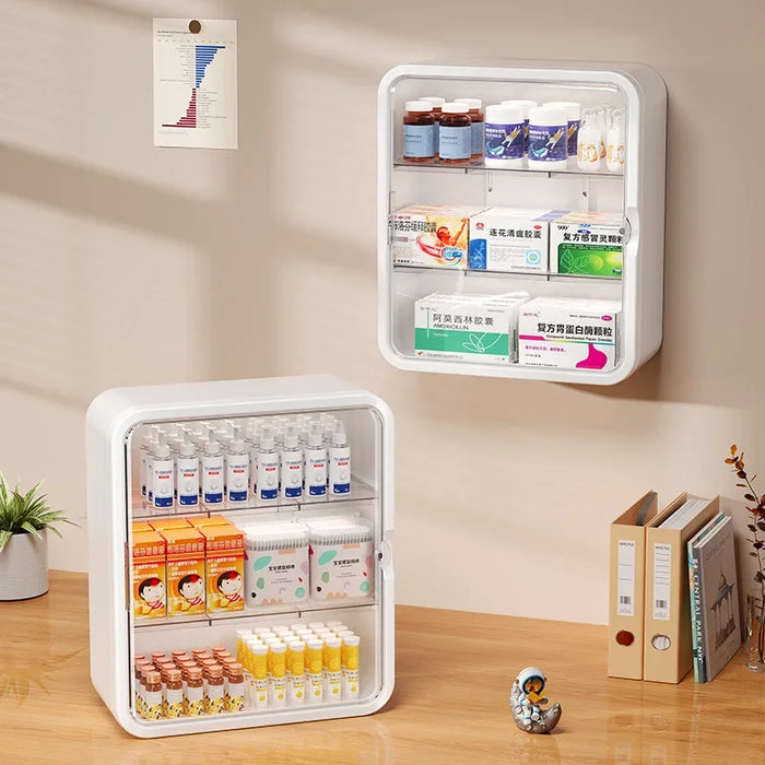 No‑Drill Wall‑Hanging Storage Rack — 3‑ or 4‑Tier PVC Organiser