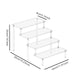 Transparent Acrylic Display Stand — 1–4 Tier Trapezoid Rack for Cupcakes, Perfume & Dolls