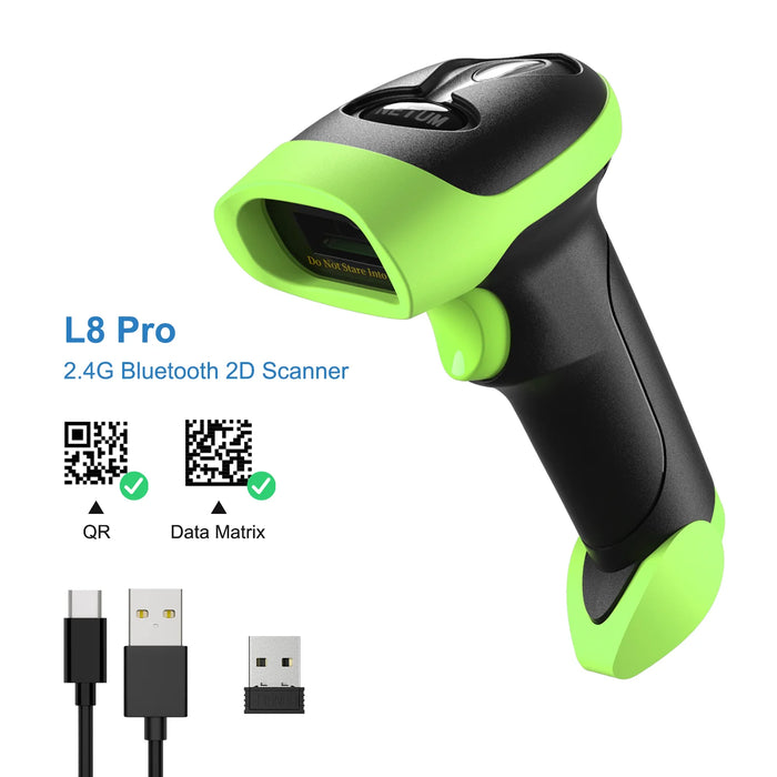 NETUM L8BL Pro Bluetooth 2D QR & PDF417 Wireless Barcode Scanner