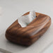 Walnut Wood Tissue Box Cover – Rectangular with Removable Lid, Minimalist Home Décor