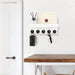Wall-mounted Wooden Key and Mail Shelf with 5 Hooks