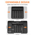 Expandable Cutlery Tray — Wooden or Black Plastic, 6–8 Compartments