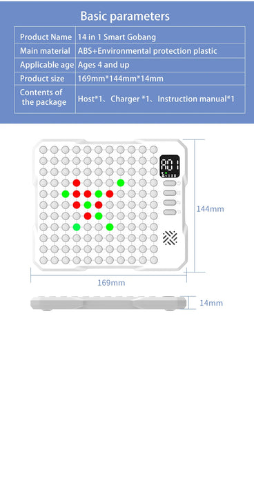 14‑in‑1 Smart Game Board — Electronic Chess, Backgammon, Go & More
