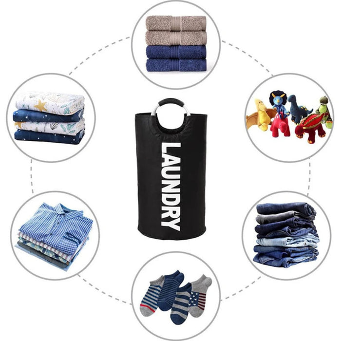 Large 90L Oxford Laundry Bag with Padded Handles – Foldable Clothes Storage