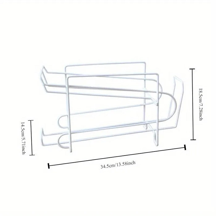 Double-Layer Metal Can Rack — 10-Can Fridge & Pantry Organiser, 35 x 15 x 19cm