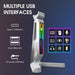 RGB Headset Stand with Sound‑Activated Lights and USB Dock
