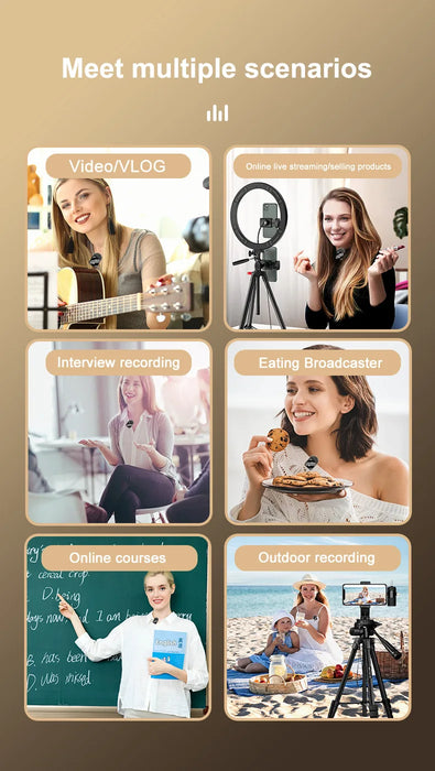 Wireless Rechargeable Lavalier Microphone — Clip-On Noise-Cancelling Mic for iOS & Android