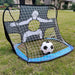 Foldable Heavy-Duty Kids' Football Goal – 120×80×80cm, Reinforced Net (Blue)