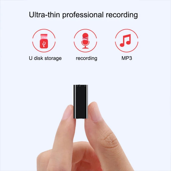 32GB Mini Voice Recorder – Voice-Activated Dictaphone & MP3 Player