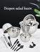5-piece Stainless Steel Salad Basins with Lids — 2L+ Mixing & Baking Bowls (Silver)
