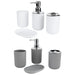 4‑Piece Plastic Bathroom Accessory Set — Soap Dispenser, Storage & Rinse Cups, Soap Dish