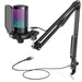 FIFINE A6T USB Gaming Microphone Kit with RGB, Cardioid Condenser & Boom Arm