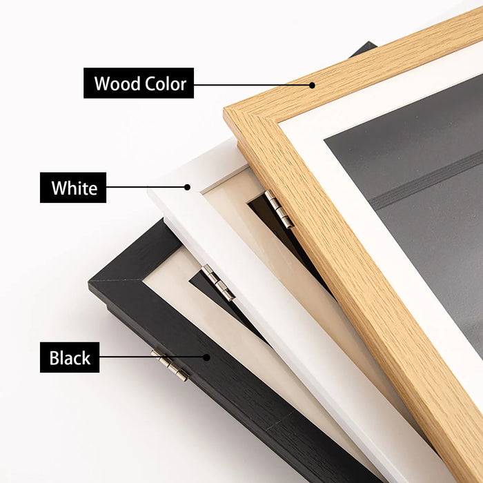 Magnetic A4 Wood Flap Art Frame — Store & Display Children’s Artwork