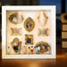 Mini Museum Silhouette Photo Box – DIY Memory Display Kit with Frames & Figurines
