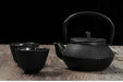 300ml Cast Iron Teapot with Stainless Steel Infuser — Black
