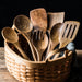 9-Piece Teak Wooden Kitchen Utensil Set with Holder
