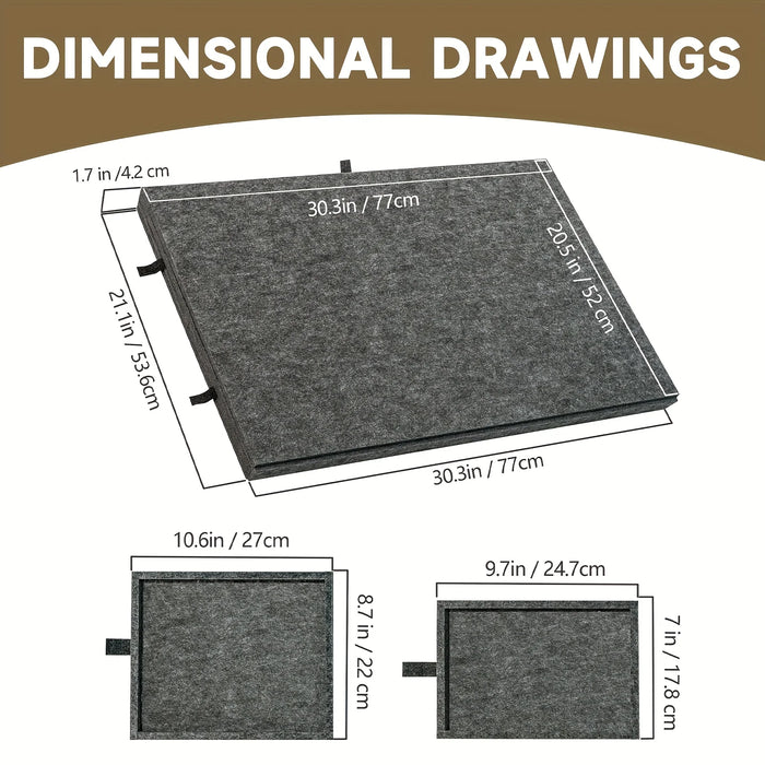 7-Piece Decorative Puzzle Board with 6-Drawer Felt Storage for 1000-Piece Puzzles