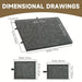 7-Piece Decorative Puzzle Board with 6-Drawer Felt Storage for 1000-Piece Puzzles
