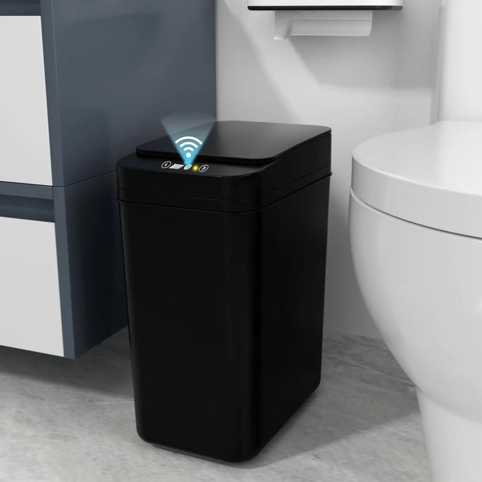 Slim Touchless Motion Sensor Bin with Lid — 12L (approx. 3.5 gal)