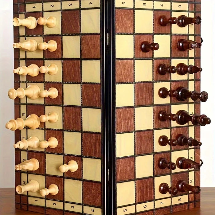 44cm (17.3in) Wooden Folding Chess Set with Felt Board