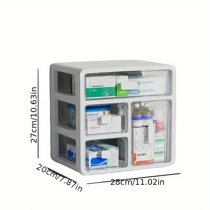 Drawer-style medicine organiser — large-capacity, multi-purpose storage