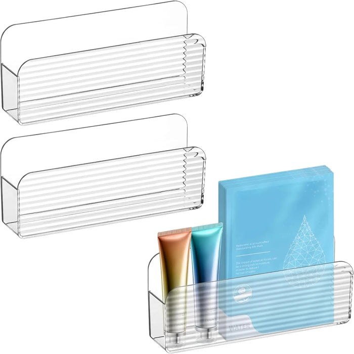 Slim Wall-Mounted Clear Storage Box — Cabinet & Medicine-Cabinet Organiser