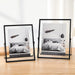 4- & 6-inch Metal Floating Photo Frame — Gold or Black with Transparent Acrylic Panels